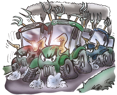 Cartoon: Bauerndemo (medium) by HSB-Cartoon tagged bauerndemo,bauernprotest,höfesterben,subvention,subventionsabbau,landwirtschaft,landwirtschaftsförderung,agrar,agrarsubvention,trecker,landmaschine,tracktor,gereizt,reizen,forke,mistgabel,stier,protestwelle,protestaktion,demonstartion,widerstand,boykott,bauerndemo,bauernprotest,höfesterben,subvention,subventionsabbau,landwirtschaft,landwirtschaftsförderung,agrar,agrarsubvention,trecker,landmaschine,tracktor,gereizt,reizen,forke,mistgabel,stier,protestwelle,protestaktion,demonstartion,widerstand,boykott