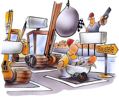 Cartoon: Baustellenstart (medium) by HSB-Cartoon tagged building,construction,work,airbrush,bau,bauarbeiten,bauarbeiter,baustelle,baustellenstart,hsb,hsbcartoon,karikatur,lokalkarikatur,startaufstellung,startschuss,wettbewerb,wettrennen,building,construction,work,airbrush,bau,bauarbeiten,bauarbeiter,baustelle,baustellenstart,hsb,hsbcartoon,karikatur,lokalkarikatur,startaufstellung,startschuss,wettbewerb,wettrennen