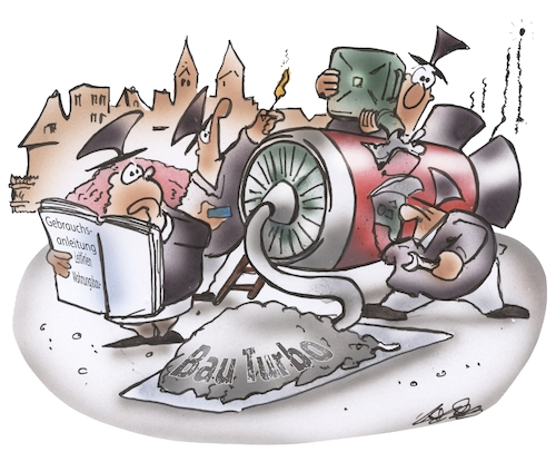Cartoon: Bauturbo (medium) by HSB-Cartoon tagged bauturbo,bauboom,bauen,baustelle,neubau,wohnungsbau,baurat,bauamt,baudezernent,maurerkelle,baugenehmigung,bauarbeiten,wohnungen,siedlungsbau,baunotstand,bauwillig,baupolitik,bauplan,bauplanung,planungsamt,planungsbehörde,baubooster,baufinanzierung,neubaufinanzierung,altbau,modernisierung,sanierung,wohnungsmark,mietpreis,mietpreisdeckel,karikatur,bauturbo,bauboom,bauen,baustelle,neubau,wohnungsbau,baurat,bauamt,baudezernent,maurerkelle,baugenehmigung,bauarbeiten,wohnungen,siedlungsbau,baunotstand,bauwillig,baupolitik,bauplan,bauplanung,planungsamt,planungsbehörde,baubooster,baufinanzierung,neubaufinanzierung,altbau,modernisierung,sanierung,wohnungsmark,mietpreis,mietpreisdeckel,karikatur