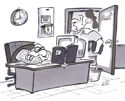 Cartoon: Beamtenschlaf (medium) by HSB-Cartoon tagged beamte,schlafen,behörden,amt,job,,beamter,schlafen,behörde,amt,job,überstunde,überstundenzulage,geld,lohn,bezahlung,zuschuss