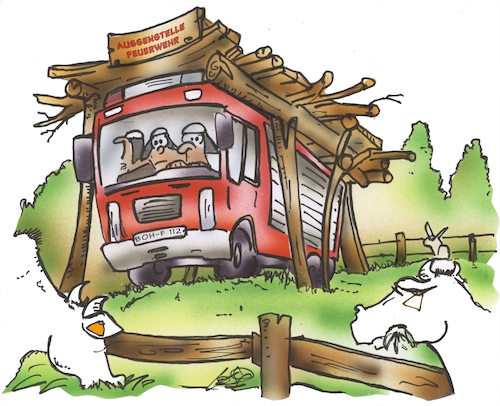 Cartoon: Feuerwehrgerätehaus (medium) by HSB-Cartoon tagged feuerwehr,feuerwehrgerätehaus,feuerwehrfahrzeug,feuerwehrmann,brandbekämpfung,feuerwache,cartoon,feuerwehr,feuerwehrgerätehaus,feuerwehrfahrzeug,feuerwehrmann,brandbekämpfung,feuerwache,cartoon