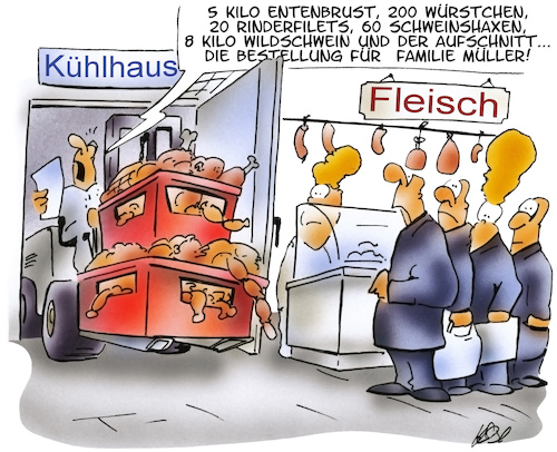 Cartoon: Fleischkonsum (medium) by HSB-Cartoon tagged fleisch,fleischkonsum,konsum,konsument,metzger,fleischerei,fleischer,fleischereifachverkäuferin,wurst,wurstware,steak,mett,bratwurst,schlachter,schlachtvieh,schweinefleisch,rindfleisch,pute,putenfleisch,putenbrust,vegetarier,veganer,vegan,lebensmittel,kühlhaus,fleischverbrauch,lebensmittelhandel,fleischhandel,kühltheke,schlachthaus,cartoon,cartoonzeiochner,cartoonist,handel,geschäft,metzgermeister,verbraucher,kunde,karikatur,fleisch,fleischkonsum,konsum,konsument,metzger,fleischerei,fleischer,fleischereifachverkäuferin,wurst,wurstware,steak,mett,bratwurst,schlachter,schlachtvieh,schweinefleisch,rindfleisch,pute,putenfleisch,putenbrust,vegetarier,veganer,vegan,lebensmittel,kühlhaus,fleischverbrauch,lebensmittelhandel,fleischhandel,kühltheke,schlachthaus,cartoon,cartoonzeiochner,cartoonist,handel,geschäft,metzgermeister,verbraucher,kunde,karikatur