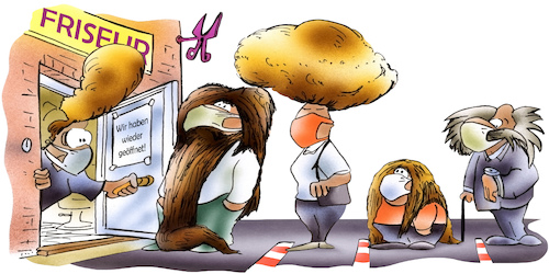 Cartoon: Friseure (medium) by HSB-Cartoon tagged friseur,friseursalon,frisur,friseuse,haare,haarschneider,friseurladen,haarschnitt,haarpracht,rasieren,haarewaschen,bart,bartschnitt,bartrasur,schnauzbart,schnauzer,glatze,damenfrisur,herrenfrisur,herrenfriseur,damenfriseur,kinderhaarschnitt,cartoon,cartoonzeichner,covid19,corona,friseur,friseursalon,frisur,friseuse,haare,haarschneider,friseurladen,haarschnitt,haarpracht,rasieren,haarewaschen,bart,bartschnitt,bartrasur,schnauzbart,schnauzer,glatze,damenfrisur,herrenfrisur,herrenfriseur,damenfriseur,kinderhaarschnitt,cartoon,cartoonzeichner,covid19,corona