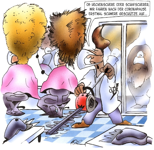 Cartoon: Frisiersalon nach Coronapause (medium) by HSB-Cartoon tagged friseur,friseursalon,frisiersalon,haare,haarschnitt,schneiden,frisur,friseuse,frisör,haarpracht,corona,pandemie,covid19,heckenschere,friseurmeister,kunde,kundschaft,friseurtermin,cartoon,cartoonzeichner,hsbc,friseur,friseursalon,frisiersalon,haare,haarschnitt,schneiden,frisur,friseuse,frisör,haarpracht,corona,pandemie,covid19,heckenschere,friseurmeister,kunde,kundschaft,friseurtermin,cartoon,cartoonzeichner,hsbc