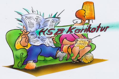 Cartoon: Karikaturen (medium) by HSB-Cartoon tagged zeitung,leser,karikatur