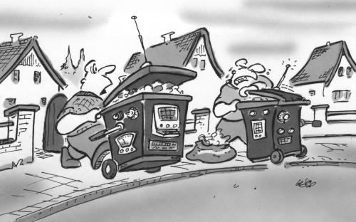 Cartoon: Mülltonne von Morgen (medium) by HSB-Cartoon tagged müll,entsorgung,mülltonne,abfall
