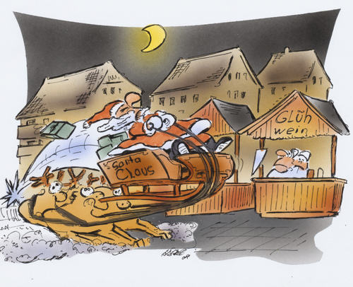 Cartoon: Nikolaus (medium) by HSB-Cartoon tagged nikolaus,rentier,weihnachtsmarkt,glühwein,santaclaus,illustration,weihnachten,weihnachtsmann,rentiere,schlitten,weihnachtsmark,feier,tradition,kultur,glühwein