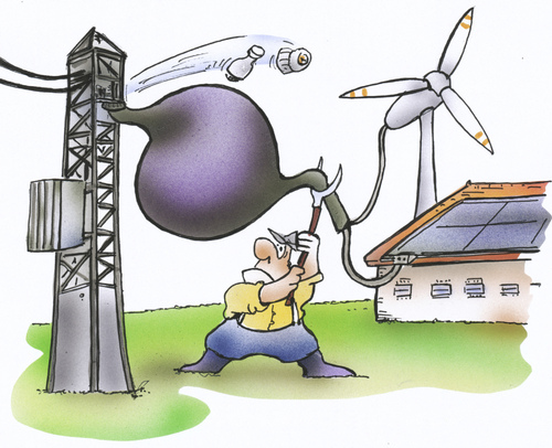 Cartoon: Ökostrom (medium) by HSB-Cartoon tagged öko,ökostrom,energie,erneuerbareenergie,windrad,fotovoltaik,sonnenenergie,windenergie,strom,stromkabel,stromleitung,trafo,transformator,sicherung,landwirt,energiewirt,bauer,bauernhof,natur,umwelt,cartoon,karikatur,hsb,airbrush,öko,energie,ökostrom,windrad,sonnenenergie,windenergie,strom,stromkabel,transformator,sicherung,landwirt