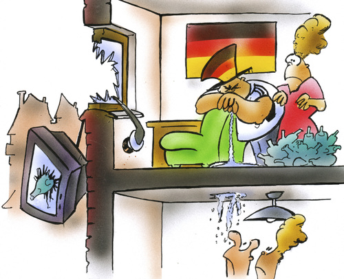 Cartoon: the day after (medium) by HSB-Cartoon tagged soccer,football,goal,tv,television,european,championship,champion,tor,fussball,fussballmeisterschaft,europameisterschaft,europa,fan,deutschland,airbrush,fußball,tv,fernsehen