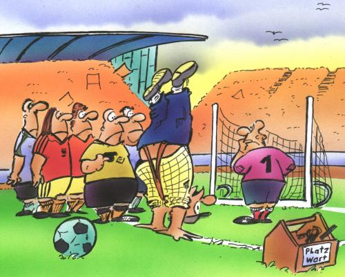 Cartoon: Tor (medium) by HSB-Cartoon tagged sport,tor,schiedsrichter,fußball,spieler,stürmer,torwart,abwehrspieler,stadion,platzwart,sport,tor,schiedsrichter,fußball,fussball,mannschaft,torwart,spieler,stürmer,abwehrspieler,platzwart,spaß,zirkus,gymnastik,kreativ,innovativ,veränderung,alltag