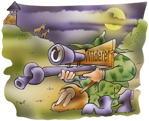 Cartoon: Wilderer (medium) by HSB-Cartoon tagged animal,animals,forrest,gun,hunting,poacher,preserve,rifle,shotgun,wild,wildlife,airbrush,bedroht,durchblick,flinte,gebiet,gewehr,hsb,hsbcartoon,jagd,jagdgewehr,jagdrevier,jäger,karikatur,lokalkarikatur,naturschutz,reservat,revier,schrotflinte,schutz,straftat,tier,tierarten,tiere,tierschutz,weitsicht,wilddieb,wilderer,wildschutz,animal,animals,forrest,gun,hunting,poacher,preserve,rifle,shotgun,wild,wildlife,airbrush,bedroht,durchblick,flinte,gebiet,gewehr,hsb,hsbcartoon,jagd,jagdgewehr,jagdrevier,jäger,karikatur,lokalkarikatur,naturschutz,reservat,revier,schrotflinte,schutz,straftat,tier,tierarten,tiere,tierschutz,weitsicht,wilddieb,wilderer,wildschutz