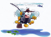 Cartoon: Flyfishing (small) by HSB-Cartoon tagged fly fishing fliege angeln angeling water sea river pond salm cartoon caricature airbrush motiv hsb