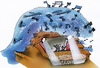 Cartoon: Music  Wave (small) by HSB-Cartoon tagged music,wave,sound,guitar,stage,town,water,cartoon,caricature,airbrush