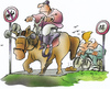 Cartoon: Radreitwege (small) by HSB-Cartoon tagged rad,radfahrer,bike,fahrrad,radler,radfahrerin,reiter,pferd,horse,reiten,reitpferd,fahrradlenker,fahrradsattel,reitstunde,reitschule,reitweg,reitercartoon