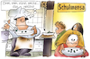 Cartoon: Schulmensa (small) by HSB-Cartoon tagged mensa,schule,schulküche,schüler,kinder,essen,nahrung,schulpolitik,schulkosten,koch,kücke,karikatur,erbsen,diäät,gesundes,mahlzeit,vegan,vegetarisch,essensausgabe