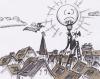 Cartoon: Solarenergy (small) by HSB-Cartoon tagged energy,solar,industrysource,of,energyelectric,current,circuit