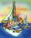 Cartoon: tangled in lines (small) by HSB-Cartoon tagged sailing,boat
