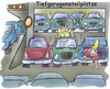 Cartoon: Tiefgaragenstellplatz (small) by HSB-Cartoon tagged tiefgarage,auto,fahrzeug,parkplatz,parkplatzproblem,stellplatz,wagen,autofahrer,cartoon,caricature,karikatur,hsb,airbrush