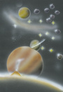 Cartoon: universum (small) by HSB-Cartoon tagged universum planet all airbrush vulkan art design hsb cartoon caricature