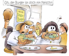 Cartoon: Veggie Burger (small) by HSB-Cartoon tagged vegan,veggieburger,burger,vegetarierer,mensa,fleisch,bratling,gemüsefrikadelle,karikatur,hamburger,burgerking,küche,kochen,schnellimbiss,kinder,wurm,gemüse,soja,essen,nahrung,lebensmittel