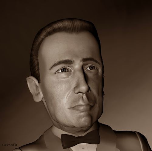 Cartoon: Bogart (medium) by Cartoonfix tagged humphrey,bogart