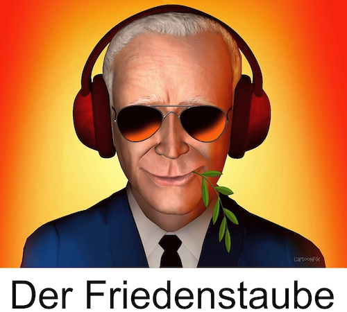 Cartoon: Der Friedenstaube (medium) by Cartoonfix tagged joe,biden,usa,russland,ukraine,china,konflikt