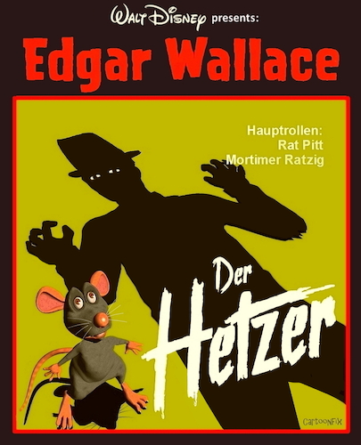 Cartoon: Der Hetzer (medium) by Cartoonfix tagged der,hetzer,edgar,wallace,walt,disney