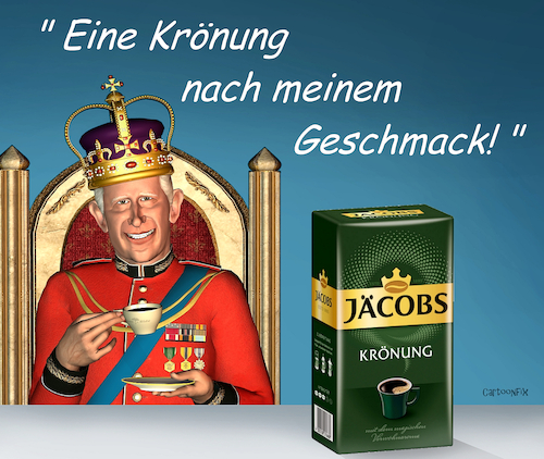 Cartoon: Die Krönung (medium) by Cartoonfix tagged king,charles,krönung,werbung