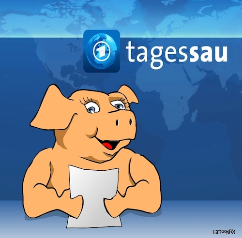 Cartoon: Die Tagessau (medium) by Cartoonfix tagged die,tagessau