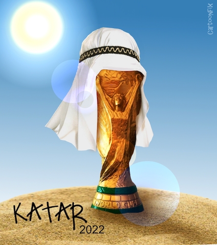 Cartoon: KATAR 2022 (medium) by Cartoonfix tagged katar,fußball,wm,2022