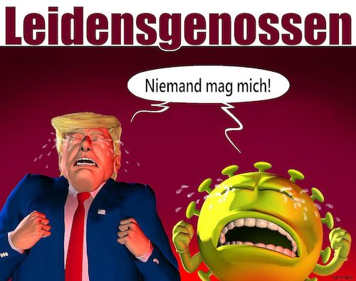 Cartoon: Leidensgenossen (medium) by Cartoonfix tagged corona,trump,wahlen,2020