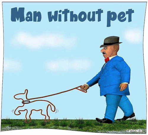 Cartoon: Man without pet (medium) by Cartoonfix tagged man,without,pet