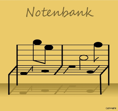 Cartoon: Notenbank (medium) by Cartoonfix tagged notenbank