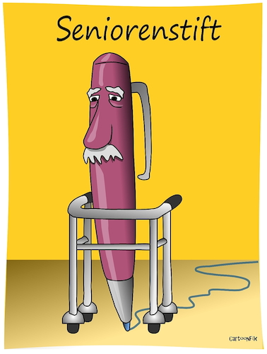 Cartoon: Seniorenstift (medium) by Cartoonfix tagged seniorenstift