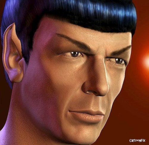 Cartoon: Spock - Leonard Nimoy (medium) by Cartoonfix tagged leonard,nimoy,spock,star,trek