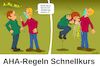 Cartoon: AHA Regeln Schnellkurs (small) by Cartoonfix tagged aha,regeln,rki,corona,pandemie,maßnahmen