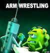 Cartoon: Arm Wrestling (small) by Cartoonfix tagged arm,wrestling,corona,pandemie,impfen