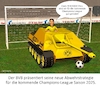 Cartoon: Neue Abwehrstrategie (small) by Cartoonfix tagged rheinmetall,der,neuer,sponsor,vom,bvb