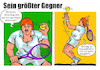 Cartoon: Sein größter Gegner (small) by Cartoonfix tagged tennis,sport,ball,selbstüberschätzung,karma,philosophy,narzissmus,eitel