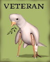 Cartoon: Veteran (small) by Cartoonfix tagged veteran,friedenstaube