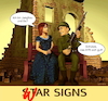 Cartoon: WAR SIGNS (small) by Cartoonfix tagged war,signs,wortspiel,star,sternzeichen