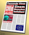 Cartoon: Zeitung für Viren (small) by Cartoonfix tagged covid,19,corona,virus,bild,zeitung