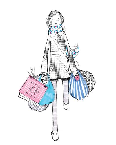 Cartoon: compras (medium) by agataraczynska tagged illustration,girl,character