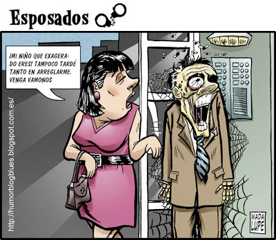 Cartoon: santa paciencia (medium) by Wadalupe tagged pareja,matrimonio,paciencia
