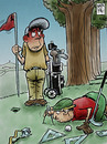 Cartoon: cuestion de medidas (small) by Wadalupe tagged golf,jugador,medidas,green,primer,hoyo,augusta,caddie,path,bunker,topografo