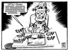 Cartoon: escribiendo un libro nuevo (small) by Wadalupe tagged robot,cibernetica,internet,escritor,empezar,vida,alegria,esperanza,hogar