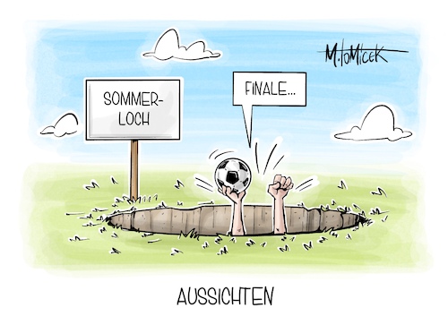 Cartoon: Aussichten (medium) by Mirco Tomicek tagged spanien,frankreich,em,europameisterschaft,europameister,halbfinale,finale,fußball,fußballspieler,england,holland,niederlande,sommerloch,cartoon,karikatur,pressekarikatur,mirco,tomicek,spanien,frankreich,em,europameisterschaft,europameister,halbfinale,finale,fußball,fußballspieler,england,holland,niederlande,sommerloch,cartoon,karikatur,pressekarikatur,mirco,tomicek