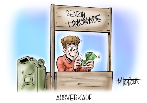 Cartoon: Ausverkauf (medium) by Mirco Tomicek tagged diesel,benzin,dieselpreis,benzinpreis,preis,preise,liter,kraftstoff,kraftstoffpreis,tankstelle,tanke,tanken,tankwart,zapfhahn,öl,ölpreis,krieg,ukraine,russland,krise,konflikt,cartoon,karikatur,pressekarikatur,mirco,tomicek,diesel,benzin,dieselpreis,benzinpreis,preis,preise,liter,kraftstoff,kraftstoffpreis,tankstelle,tanke,tanken,tankwart,zapfhahn,öl,ölpreis,krieg,ukraine,russland,krise,konflikt,cartoon,karikatur,pressekarikatur,mirco,tomicek