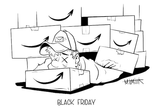 Cartoon: Black Friday (medium) by Mirco Tomicek tagged black,friday,cyber,monday,online,shopping,shop,shops,onlinestore,store,einkaufen,bestellen,kaufen,konsum,bestellung,dhl,post,hermes,dpd,ups,versand,versandzentren,versandtransport,lieferung,weihnachten,christmas,weihnachtszeit,geschenke,verpacken,kartons,lockdown,shutdown,teil,teillockdown,einzelhandel,handel,wirtschaft,einzelhändler,verkäufer,einkaufswagen,wunschzettel,überfordert,wünsche,weihnachtsmann,cartoon,karikatur,pressekarikatur,mirco,tomicek,black,friday,cyber,monday,online,shopping,shop,shops,onlinestore,store,einkaufen,bestellen,kaufen,konsum,bestellung,dhl,post,hermes,dpd,ups,versand,versandzentren,versandtransport,lieferung,weihnachten,christmas,weihnachtszeit,geschenke,verpacken,kartons,lockdown,shutdown,teil,teillockdown,einzelhandel,handel,wirtschaft,einzelhändler,verkäufer,einkaufswagen,wunschzettel,überfordert,wünsche,weihnachtsmann,cartoon,karikatur,pressekarikatur,mirco,tomicek