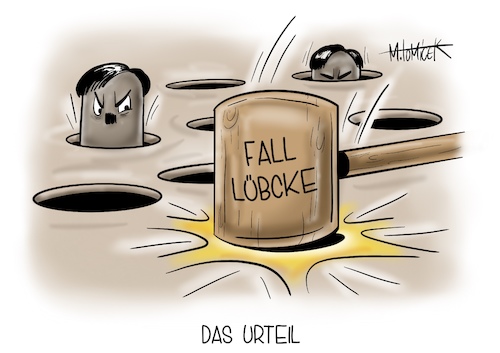 Cartoon: Das Urteil (medium) by Mirco Tomicek tagged fall,walter,lübcke,mörder,mord,lebenslanger,haft,verurteilt,urteil,höchststrafe,strafe,kasseler,regierungspräsidenten,frankfurt,gericht,rechtsextrem,rechtsextremes,motiv,cartoon,karikatur,pressekarikatur,mirco,tomicek,fall,walter,lübcke,mörder,mord,lebenslanger,haft,verurteilt,urteil,höchststrafe,strafe,kasseler,regierungspräsidenten,frankfurt,gericht,rechtsextrem,rechtsextremes,motiv,cartoon,karikatur,pressekarikatur,mirco,tomicek